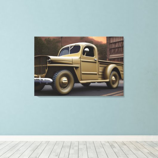 1942 Lieferwagen LKW Canvas Print Leinwanddruck (Insitu (Holzboden))