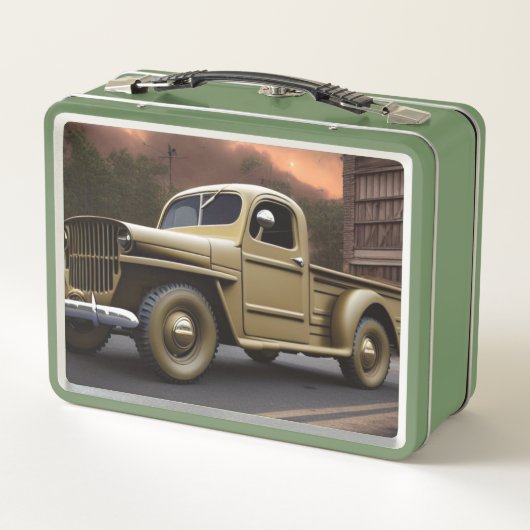 1942 Lieferwagen Metall Brotdose (Rückseite)