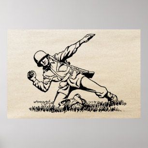 1942 Vintager Soldat des Zweiten Weltkriegs Poster