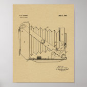 1943 Faltkamera Patent Art Zeichnend Druck Poster (Vorne)