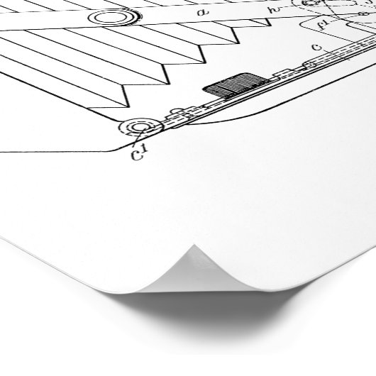 1943 Faltkamera Patent Art Zeichnend Druck Poster (Ecke)