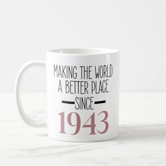 1943 Geburtstagskaffee, 80. Geburtstagsgeschenke f Kaffeetasse (Links)