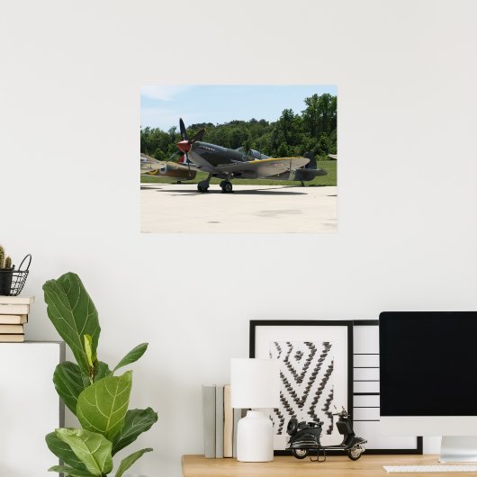 1943 Supermarine Spitfire Mk IXe. Poster (Heimbüro)