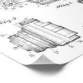 1943 Vintage Kamera - Patentkunst Zeichnend Print Poster (Ecke)