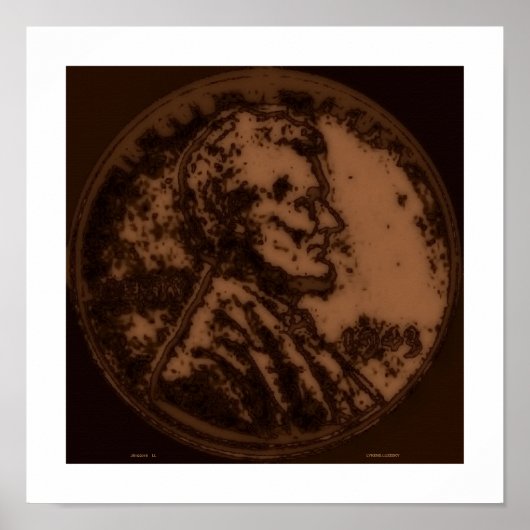 1943 Wheat Penny 3 Poster (Vorne)