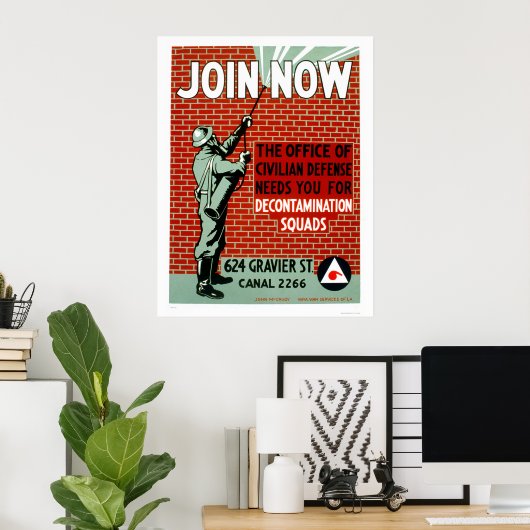 1943 WPA: Zivile Dekontaminationsquads für die Ver Poster (Heimbüro)