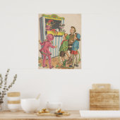 1944 Kinderzimmer Rhyme Book Image Poster (Küche)