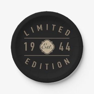 1944 Limited Edition 80. Geburtstag Pappteller