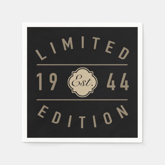 1944 Limited Edition 80. Geburtstag Serviette (Vorderseite)
