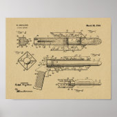 1944 Pistol Rocket Patent Art Zeichnend Print Poster (Vorne)