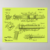 1944 Pistol Rocket Patent Art Zeichnend Print Poster (Vorne)