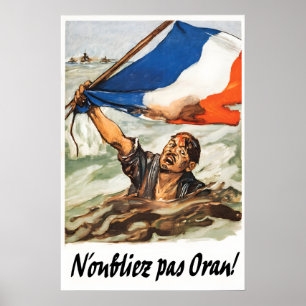 1944 Poster Denken Sie an Oran  Frankreich  Zweite