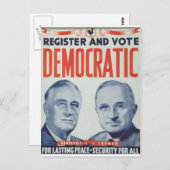 1944 Roosevelt - Truman Postkarte (Vorne/Hinten)
