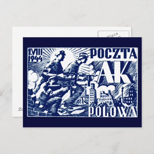 1944 Warschau überraschend Postkarte (Vorne/Hinten)