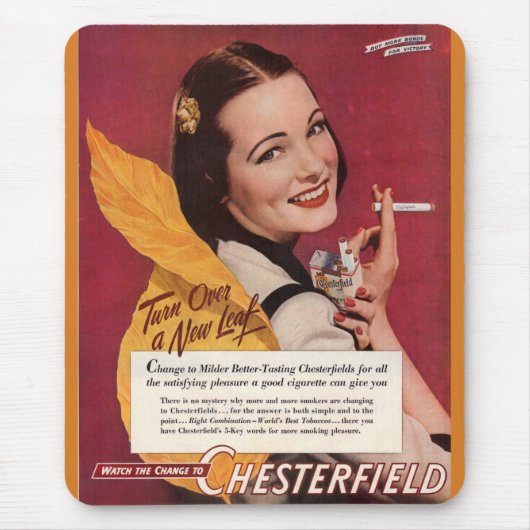 1944 Zigarette ad for Chesterfield Mousepad (Vorne)
