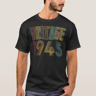 1945 77 Jahre alt 77. Geburtstag Retro Vintag T-Shirt
