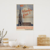 1945 Austrian Poster Free again! Independence (Küche)