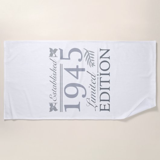 1945 Limited Edition 80. Geburtstag Strandtuch (Vorderseite)