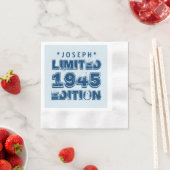 1945 oder Any Year Birthday Limited Edition 70th V Serviette (Beispiel)