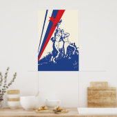 1945 Poster Yugoslavia Partizanski Workers and (Küche)