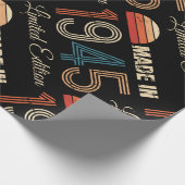 1945 Vintag 80. Geburtstag Geschenkpapier (Ecke)