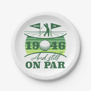 1946 80. Geburtstag Golf Liebhaber Pappteller