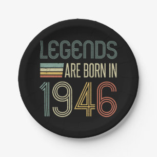 1946 80. Geburtstags-Legenden Pappteller