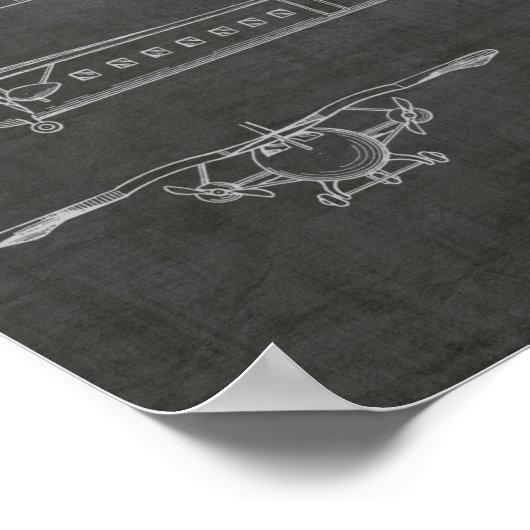 1946 Fluggastflugzeug-Patentkunst Zeichnend Druck Poster (Ecke)