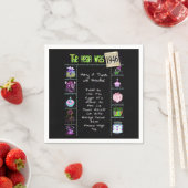 1946 Fun Facts Card Napkins Serviette (Beispiel)