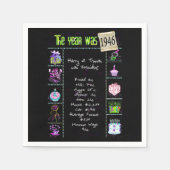 1946 Fun Facts Card Napkins Serviette (Vorderseite)