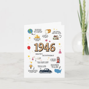 1946 Geburtstagskarte für Vater oder Mama Karte