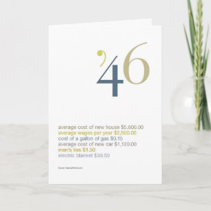 1946 Geburtstagsspass - Fakten Karte