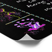 1946 Geburtstagtrivia auf Schwarz Poster (Ecke)