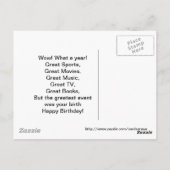 1946 Große Ereignisse Geburtstagskarte Postkarte (Rückseite)