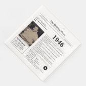 1946 Newspaper Birthday Paper Napkin Serviette (Ecke)