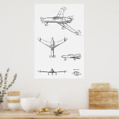 1946 Rücken Prop Flugzeug Patentkunst Zeichnend Dr Poster (Küche)