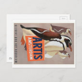 1947 Artis Zoo Amsterdam Penguins Poster Postkarte (Vorne/Hinten)