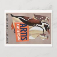 1947 Artis Zoo Amsterdam Penguins Poster