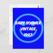 1947 Babyboomer Postkarte (Vorne/Hinten)