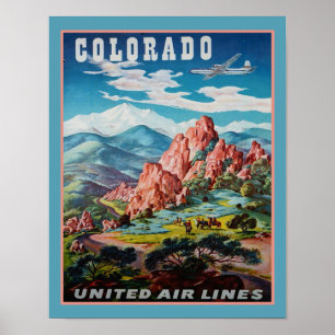 1947 Colorado Reise-Werbung Poster