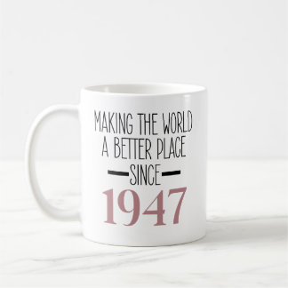 1947 Geburtstag 80 80. Jahr alte Frauen Urgroßmutt Kaffeetasse