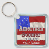 1947 Geburtstag Baby-Boomer-Schlüsselanhänger Schlüsselanhänger (Vorderseite)