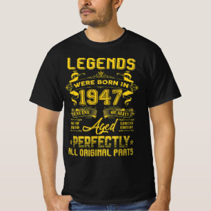 1947 Glückliches Geburtstagsgeschenk, Legenden war T-Shirt