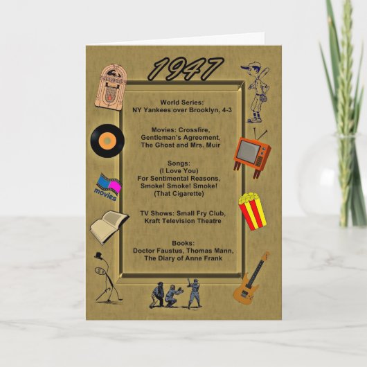 1947 Greatevents Birthday Card Karte (Vorderseite)