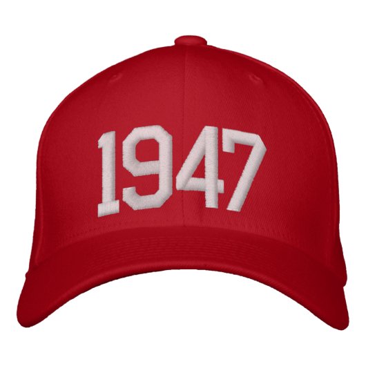 1947 Jahr Bestickte Baseballkappe (Vorderseite)