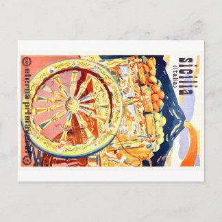 1947 Sizilien Italien Reiseplaner Ewiger Frühling Postkarte