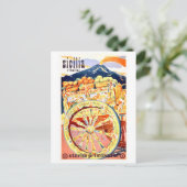1947 Sizilien Italien Reiseplaner Ewiger Frühling Postkarte (Stehend Vorderseite)