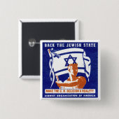 1947 zionistisches Plakat Button (Vorne & Hinten)