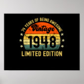 1948 74 Jahre alt Poster (Vorne)