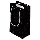 1948 Geburtstag Trivia auf Black Small Geschenktas Kleine Geschenktüte (Rückseite Schrägansicht)